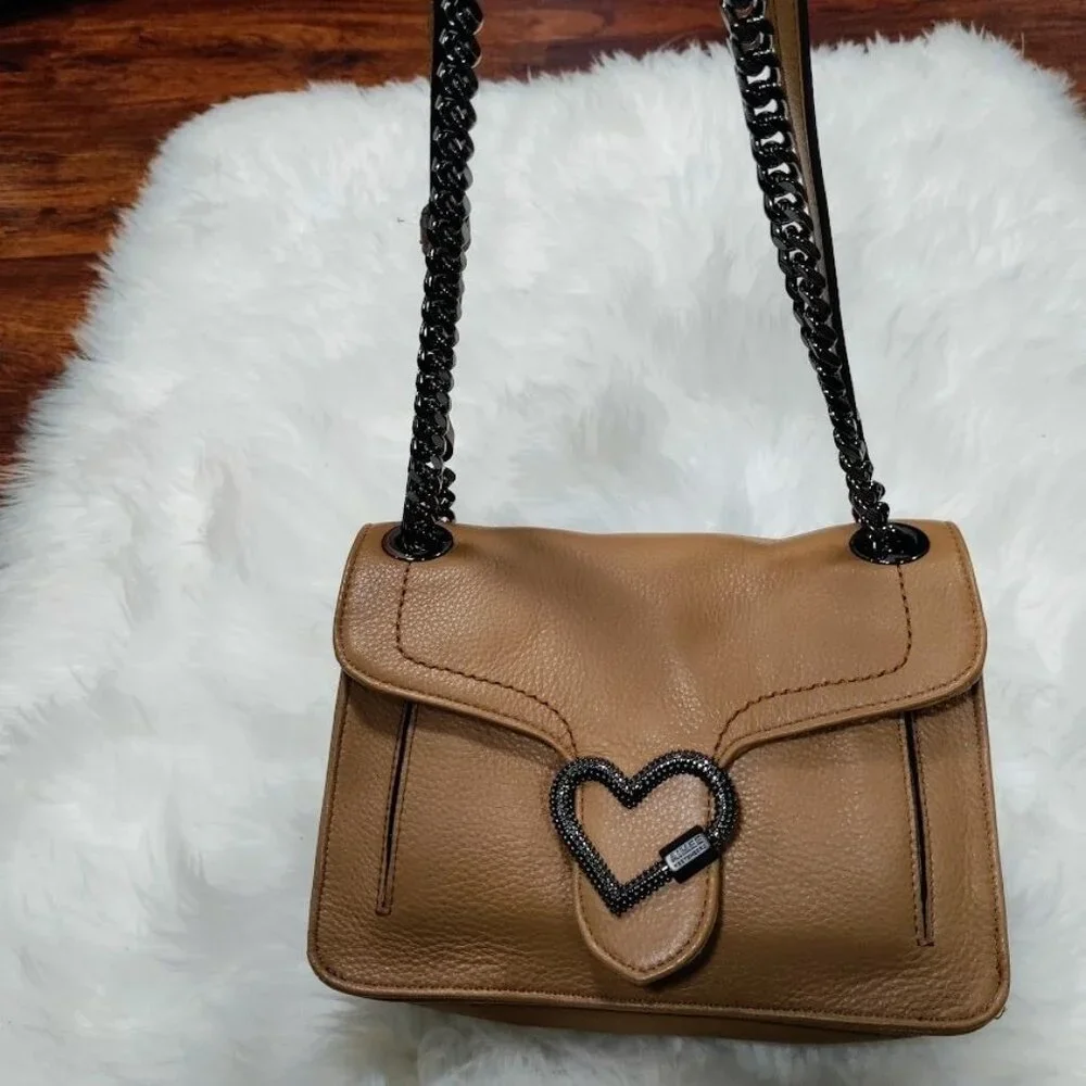 Aimee Kestenberg Lovers Lane Heart Convertible Leather Shoulder Crossbody Bag - Picture 6 of 16